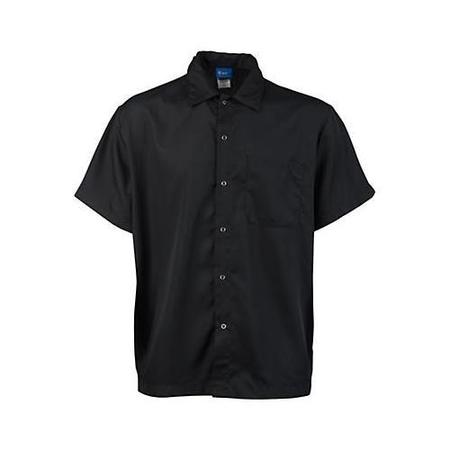 KNG XS Black Snap Front Cooks Shirt 1142XS